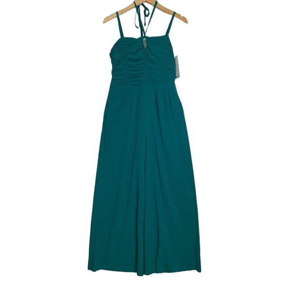 Athleta Keys Enlighten Up Jumpsuit 4 Emerald Green #602207 Athleisure Comfort - Picture 2 of 11